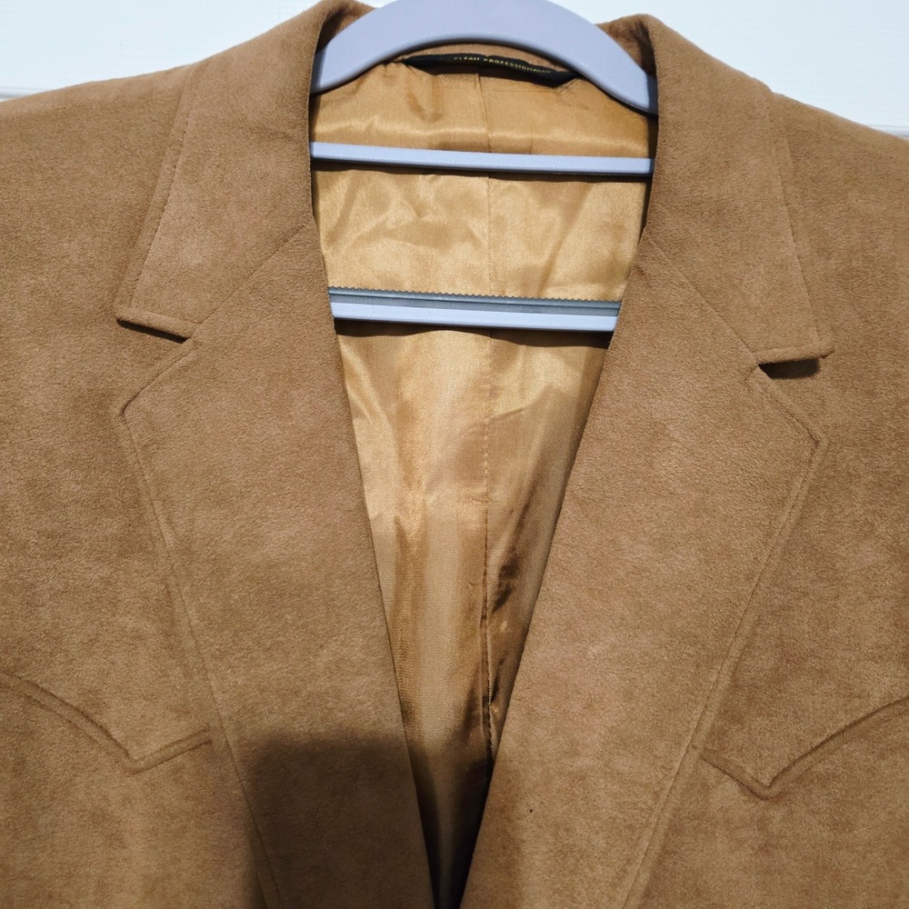 Mens‎ Kingsridge Imperial Western Suede Blazer Jacket Tan Brown Western Style
